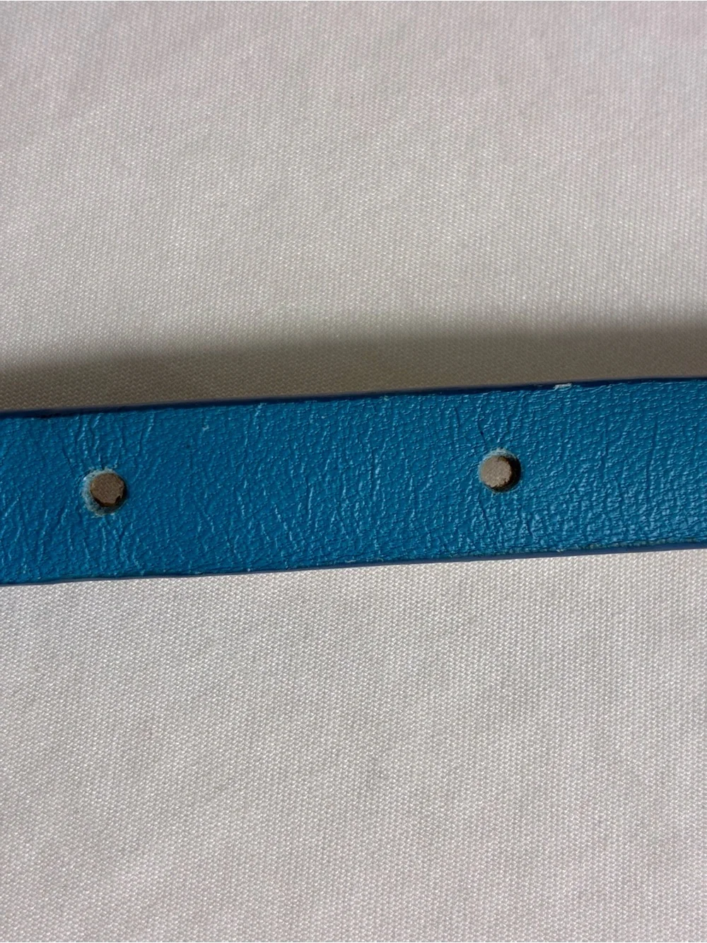 Ann Taylor Women's Belt Sz S genuine leather Teal with Gold Buckle